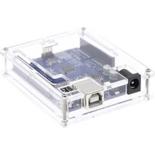 Voltaj Arduino Uno Şeffaf Akrilik Pleksi Kutu