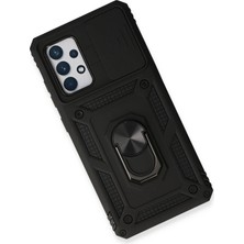 Olinea Newface Galaxy A53 5g Kılıf Pars Lens Yüzüklü Silikon - Siyah