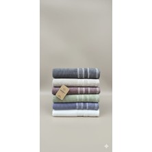 Sungur Çeyiz 6 ' Lı Penye Pamuklu Towel Set 100 x 150 Banyo Havlusu