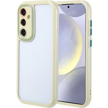 Ceponya Galaxy S24 Kılıf Kamera Korumalı Renkli Kenar ve Çerçeve Tasarımlı Ahenk Kapak