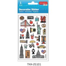 Tanex Turistik Yerler Sticker – Dünya Şehirleri Temalı Dekoratif Çıkartma TNX-25101