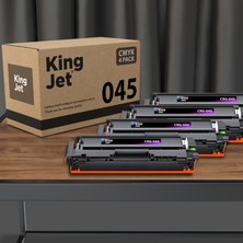 Kingjet Canon Uyumlu LBP613CDW Standart Kapasiteli 4 Renk (Takım) Muadil Toner Çipli | (045) CRG-045