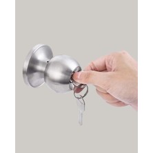 Shoplet Buğz Mat Renk Topuzlu Kapı Kilidi – Giriş Tipi