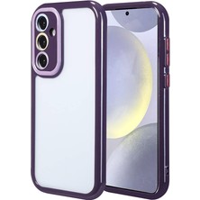 Ceponya Galaxy S24 Kılıf Kamera Korumalı Renkli Kenar ve Çerçeve Tasarımlı Ahenk Kapak