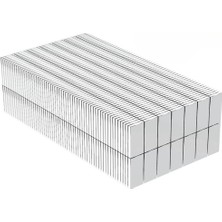 Shoplet Buğz 20 Adet 15X10X1.5 mm Köşeli Neodyum Mıknatıs N35 Magnet Dayanıklı Nikel Kaplama