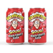 Warheads Sour Black Cherry Soda - Ekşi Kiraz Aromalı Gazlı Içecek 330ML (2 Adet)