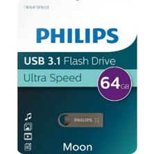 Philips Flash Bellek 64GB USB 3.1 Metal - Ultra Hızlı 100-150MB/SN