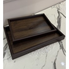 2'li Kahverengi Tepsi Seti - Sunum Tepsi