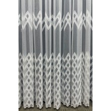 Cortibo Monaco Zigzag Desenli Tül Perde - Pilesiz