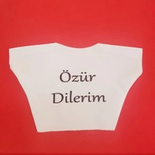 Shoplet Buğz Özür Dilerim Yazılı Peluş Oyuncak Ayı Tişörtü