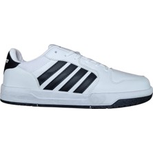 Erkek Büyük Numara Rahat Kalıp Siyah Beyaz Spor Ayakkabı Sneaker (45-46-47)