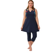 Tesmay Büyük Beden Tam Kapalı Tesettür Mayo 2526 Koyu Lacivert