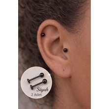 Sacce Scarves & Accessories 316L Cerrahi Çelik Top Piercing – Kulak, Tragus, Helix, Dudak, Burun & Dil Uyumlu (2 Adet)