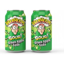 Warheads Sour Green Apple Soda - Ekşi Elma Aromalı Gazlı Içecek 330ML (2 Adet)