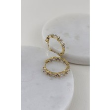 Sacha Baget Taşlı Halka Küpe