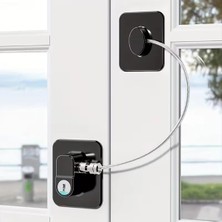 Shoplet Buğz Siyah Plaka Halatlı Emniyet Kilidi