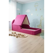 MiniWood Montessori Katlanır Çocuk Yatak Oyun Alanlı Karyola Sünger Yer Yatağı Bebek Beşik