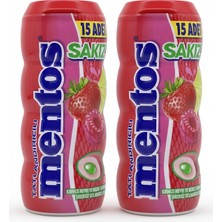 Mentos Kırmızı Meyve ve Limon Aromalı Sakız - Şekersiz(Tatlandırıcılı) 30G (2 Adet)