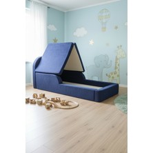 MiniWood Montessori Katlanır Çocuk Yatak Oyun Alanlı Karyola Sünger Yer Yatağı Bebek Beşik