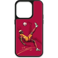 iPhone 15 Pro Uyumlu Galatasaray Osimhen Röveşata Imzalı Cam Lisanslı Telefon Kılıfı