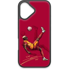 iPhone 17 Uyumlu Galatasaray Osimhen Röveşata Imzalı Cam Lisanslı Telefon Kılıfı