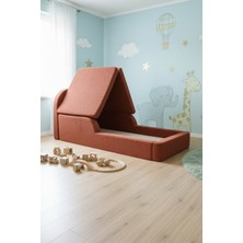 MiniWood Montessori Katlanır Çocuk Yatak Oyun Alanlı Karyola Sünger Yer Yatağı Bebek Beşik