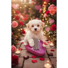 Zen Dog Sevgililer Günü Köpek Ödül Paketi – Kalpli Mama Kabı ve Çubuk Ödül, Özel Gün Konsepti