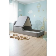 MiniWood Montessori Katlanır Çocuk Yatak Oyun Alanlı Karyola Sünger Yer Yatağı Bebek Beşik