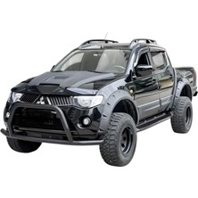 Aftermarket Mitsubishi L200 2007-2014 Dakar Tip Çamurluk Dodik Seti Vida Görünümlü Mat Siyah