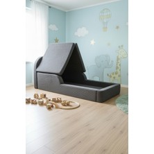 MiniWood Montessori Katlanır Çocuk Yatak Oyun Alanlı Karyola Sünger Yer Yatağı Bebek Beşik