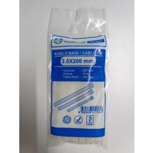 Medalyan Şeffaf Kablo Bağı Kelepçesi Klipsi - 3.6 x 200 mm - 100 Adetlik Paket