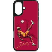 iPhone 16 Uyumlu Galatasaray Osimhen Röveşata Imzalı Cam Lisanslı Telefon Kılıfı