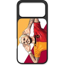iPhone 17 Pro Max Uyumlu Galatasaray Mauro Icardi Gol Sevinci Cam Lisanslı Telefon Kılıfı