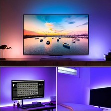 Cata Usbli Rgb Uzaktan Kumandalı Şerit LED Tv Monitör Ambiyans Aydınlatması 3 Metre