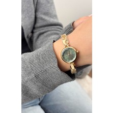 Sacha Daire Kadran Ayarlanabilir Yeşil Kol Saati