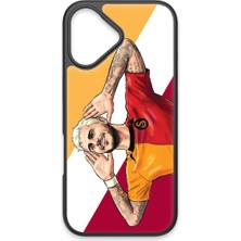 iPhone 17 Uyumlu Galatasaray Mauro Icardi Gol Sevinci Cam Lisanslı Telefon Kılıfı