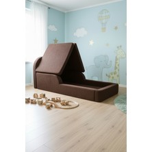 MiniWood Montessori Katlanır Çocuk Yatak Oyun Alanlı Karyola Sünger Yer Yatağı Bebek Beşik