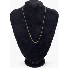 Pangu Disk Detaylı Minimal Altın Renk Çelik Kolye