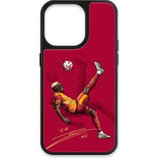 iPhone 14 Pro Uyumlu Galatasaray Osimhen Röveşata Imzalı Cam Lisanslı Telefon Kılıfı
