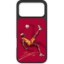 iPhone 17 Pro Max Uyumlu Galatasaray Osimhen Röveşata Imzalı Cam Lisanslı Telefon Kılıfı