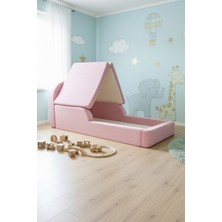 MiniWood Montessori Katlanır Çocuk Yatak Oyun Alanlı Karyola Sünger Yer Yatağı Bebek Beşik