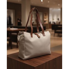 İzdals Designs Bej Büyük Seyahat Boy Kol Çantası