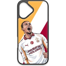 iPhone 17 Uyumlu Galatasaray Leroy Sane Gol Sevinci Cam Lisanslı Telefon Kılıfı
