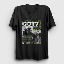 Presmono Unisex Siyah Forever Pop Got7 T-Shirt