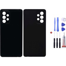 Yedcom Samsung A52 4g Siyah Uyumlu Arka Cam Kapak Pil Kapağı Tamir Set Beraber