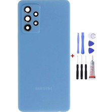 Yedcom Samsung A52 4g Kamera Camlı Mavi Uyumlu Arka Cam Kapak Pil Kapağı Tamir Set Beraber