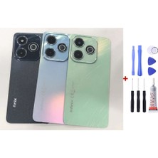 Yedcom Infinix Hot 40I Siyah Arka Cam Kapak Pil Kapağı Tamir Set Beraber