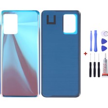 Yedcom Xiaomi Redmi K50 Mavi Arka Cam Kapak Pil Kapağı Tamir Set Beraber