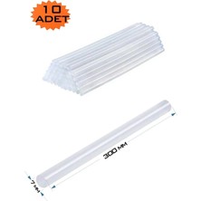 Boncukcu Abla Sıcak Silikon Tabancası Mumu Ince 10 Adet Slikon Tabanca Içi Ince Çubuk Silicone Tabanca Ucu Yedeği