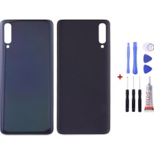 Yedcom Samsung A70 Siyah Uyumlu Arka Cam Kapak Pil Kapağı Tamir Set Beraber